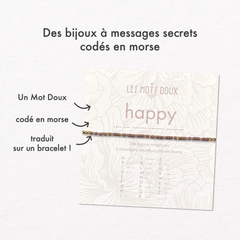 Bracelet code morse "Happy"