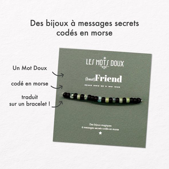 Bracelet homme code morse "Friend"