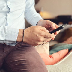 Bracelet homme code morse "Mon Fils"