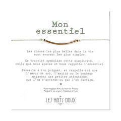 Bracelet Mon Essentiel - cordon argent