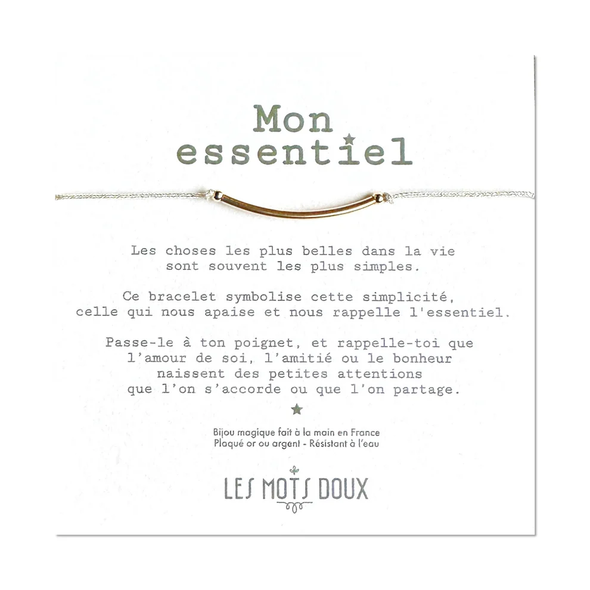 Bracelet Mon Essentiel - cordon argent
