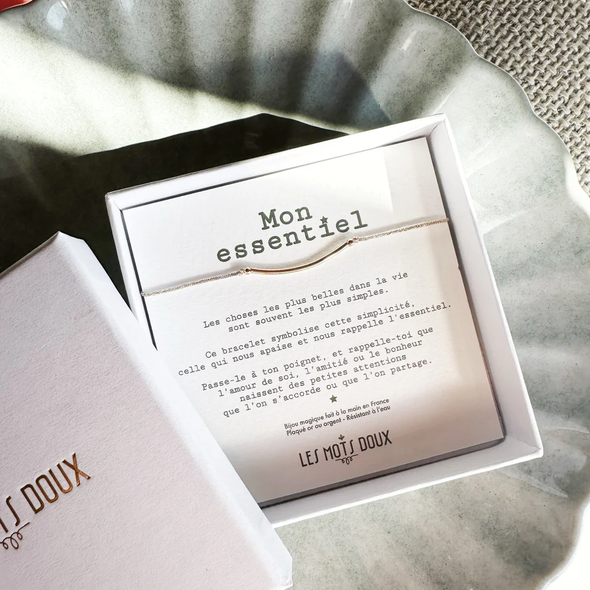 Bracelet Mon Essentiel - cordon argent