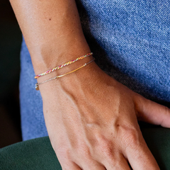 Bracelet Mon Essentiel - cordon argent