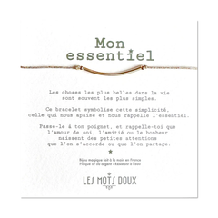 Bracelet Mon Essentiel - cordon doré