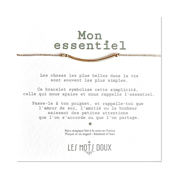 Bracelet Mon Essentiel - cordon doré