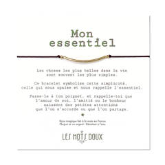 Bracelet Mon Essentiel - cordon prune