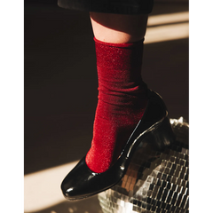 Chaussettes à paillettes - Tango Rouge