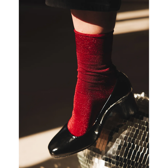 Chaussettes à paillettes - Tango Rouge