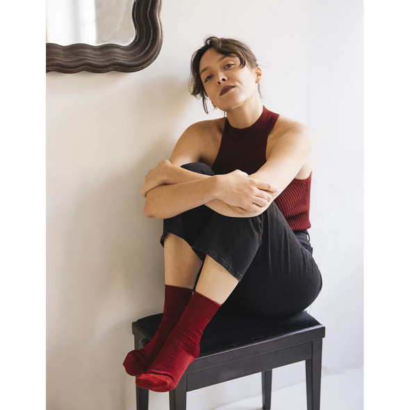 Chaussettes à paillettes - Tango Rouge