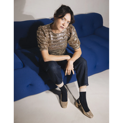 Chaussettes à paillettes - Electro Bleu Nuit