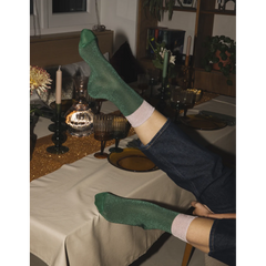 Chaussettes à paillettes - Samba verte