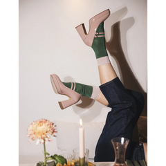 Chaussettes à paillettes - Samba verte