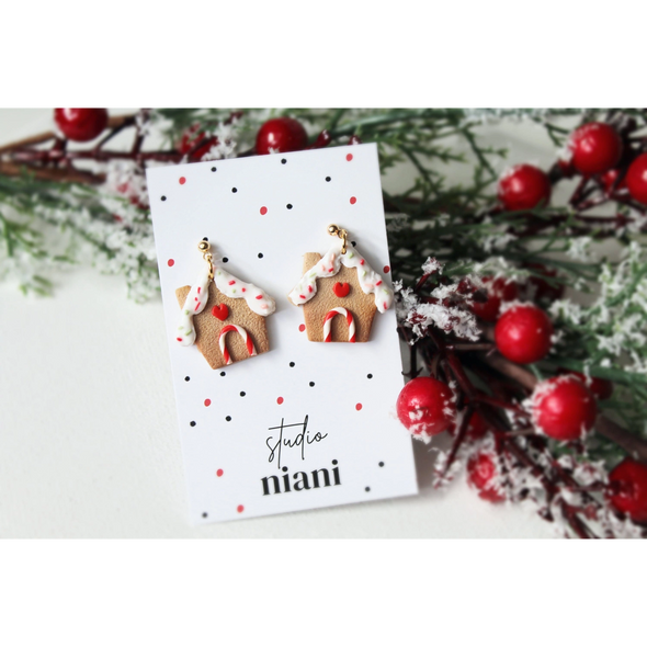 Boucles d'oreilles Gingerbread House