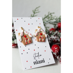 Boucles d'oreilles Gingerbread House