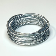 Bracelet Jonc Bouddhiste Fin - Silver