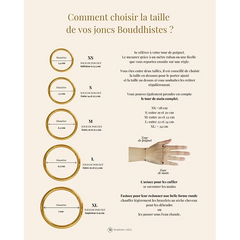 Bracelet Jonc Bouddhiste Fin - Noir