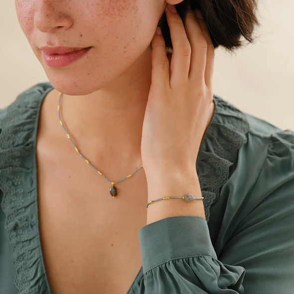 Bracelet Envie Labradorite - Doré