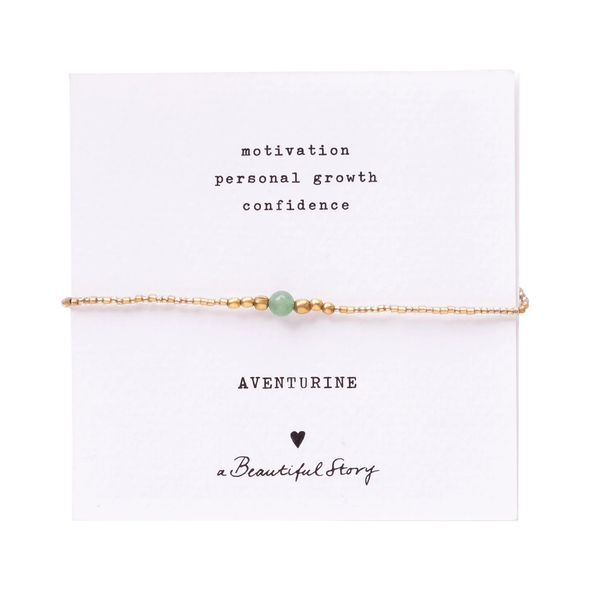 Bracelet Iris Aventurine - doré