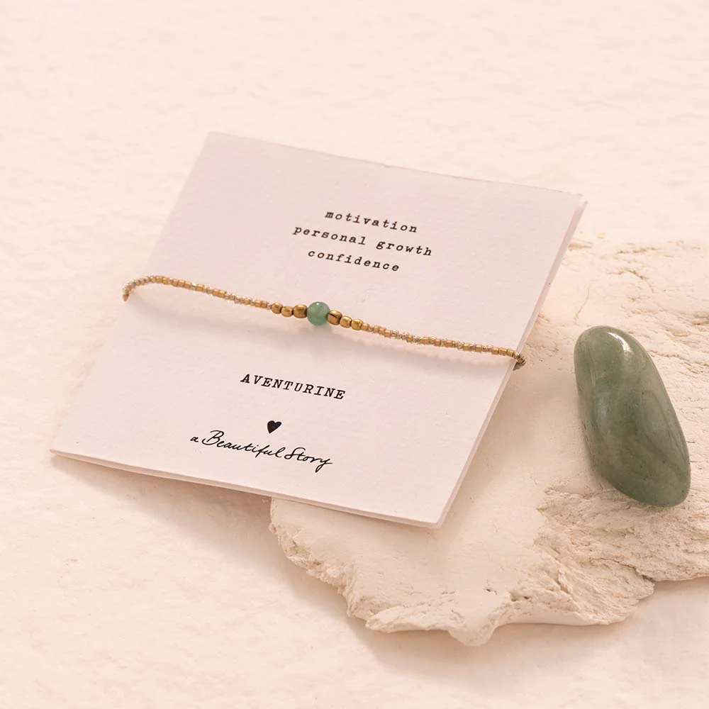 Bracelet Iris Aventurine - doré