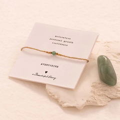 Bracelet Iris Aventurine - doré