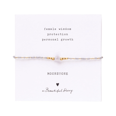 Bracelet Iris Pierre de lune - doré