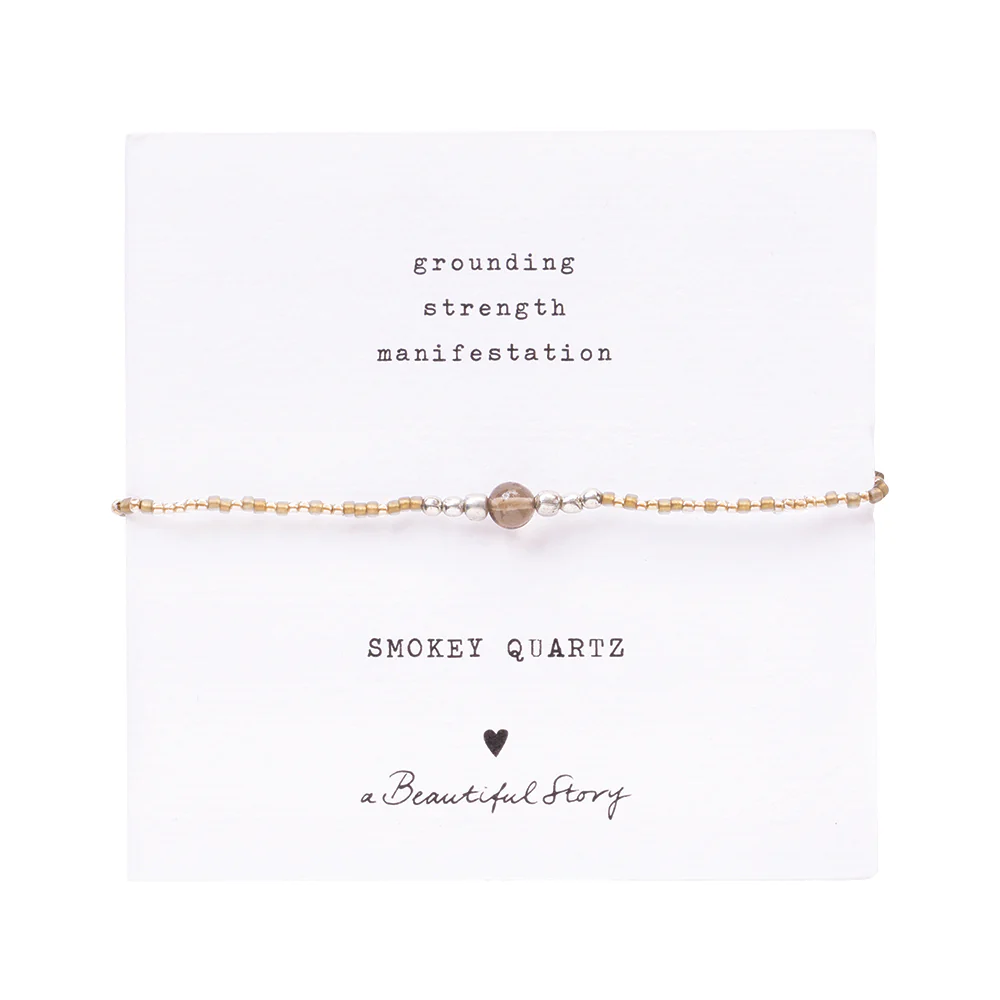 Bracelet Iris Quartz fumé - argenté