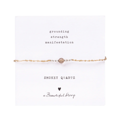 Bracelet Iris Quartz fumé - argenté