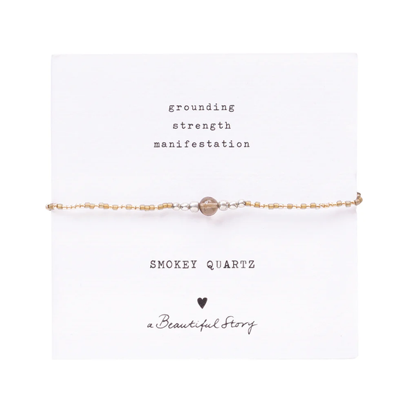 Bracelet Iris Quartz fumé - argenté