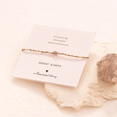 Bracelet Iris Quartz fumé - argenté