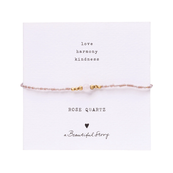 Bracelet Iris Quartz rose - doré