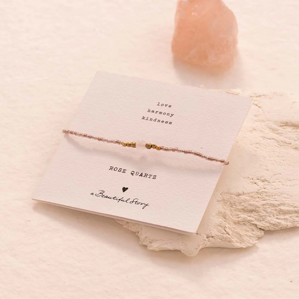 Bracelet Iris Quartz rose - doré