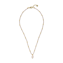 Collier Quartz rose - doré