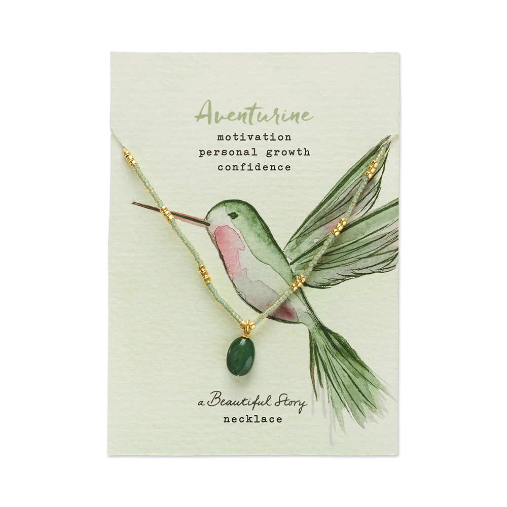 Collier Aventurine - doré