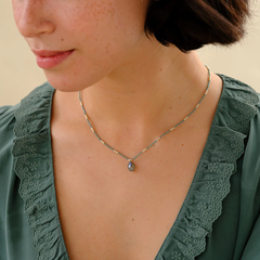 Collier Labradorite - argenté