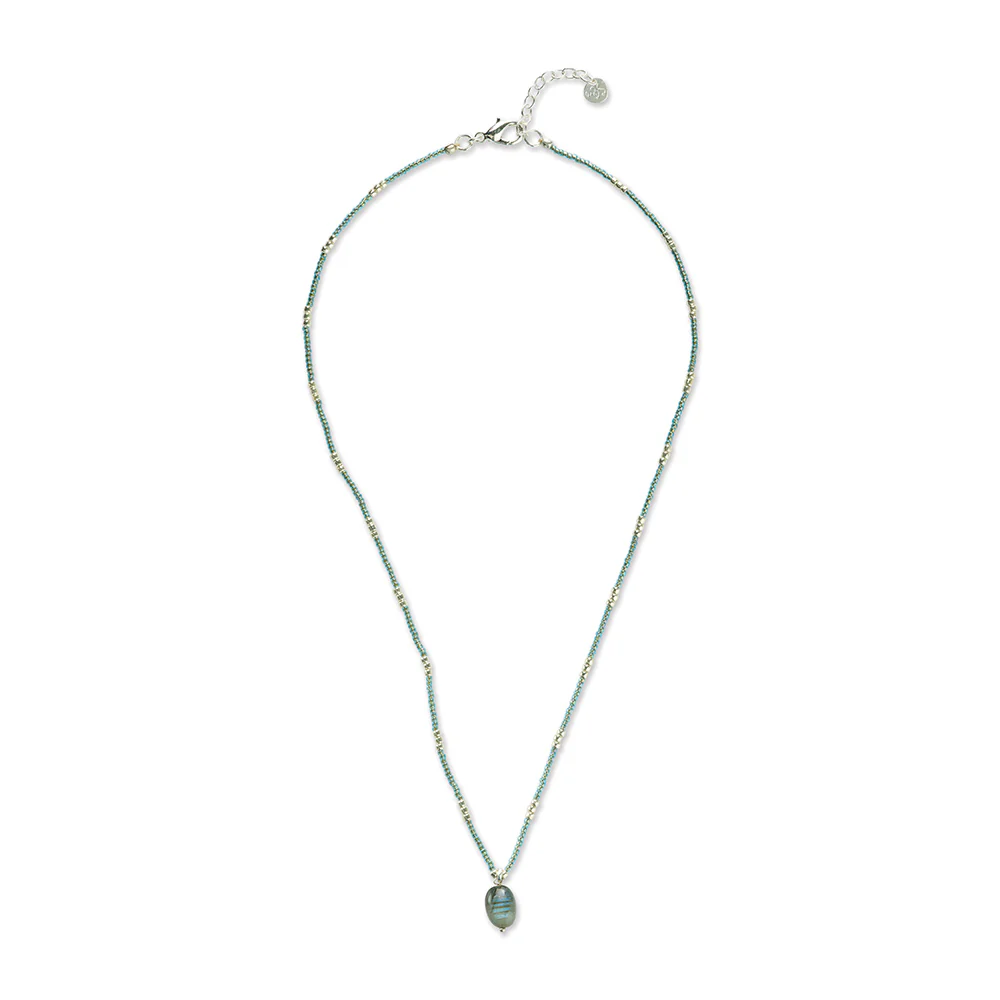 Collier Labradorite - argenté