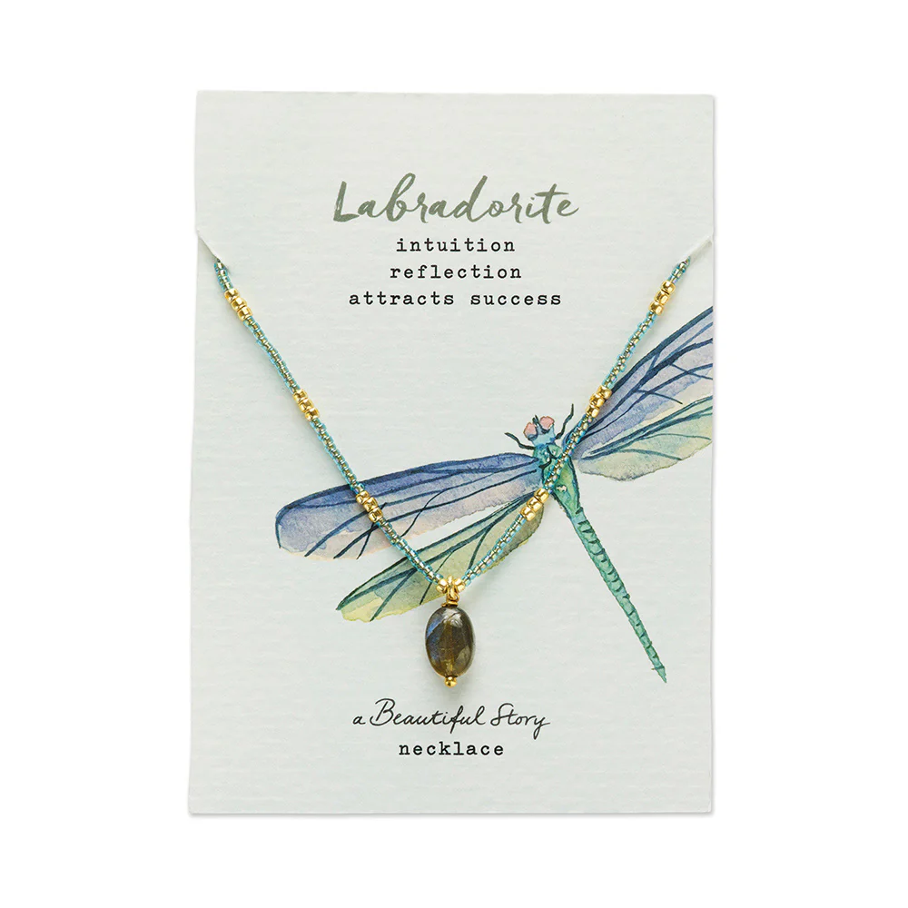 Collier Labradorite - doré