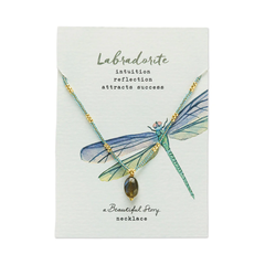 Collier Labradorite - doré