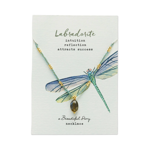 Collier Labradorite - doré