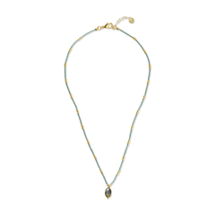 Collier Labradorite - doré