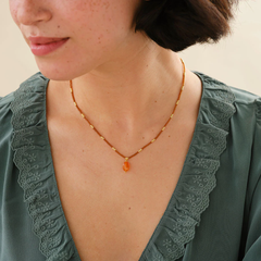 Collier Cornaline - doré