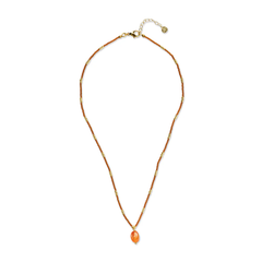 Collier Cornaline - doré