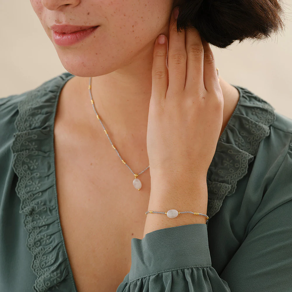 Bracelet Envie Pierre de lune - Doré