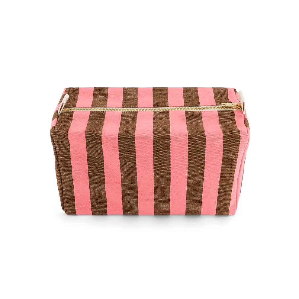 Trousse de toilette Vic - Rayures Funky Pink / Olive