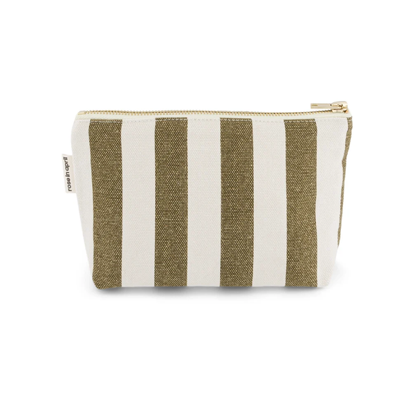 Pochette Sofia - Rayures Olive / Greige