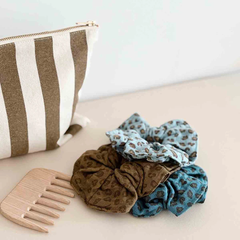 Pochette Sofia - Rayures Olive / Greige