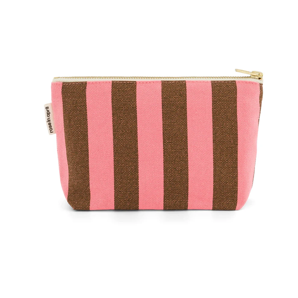 Pochette Sofia - Rayures Funky Pink / Olive