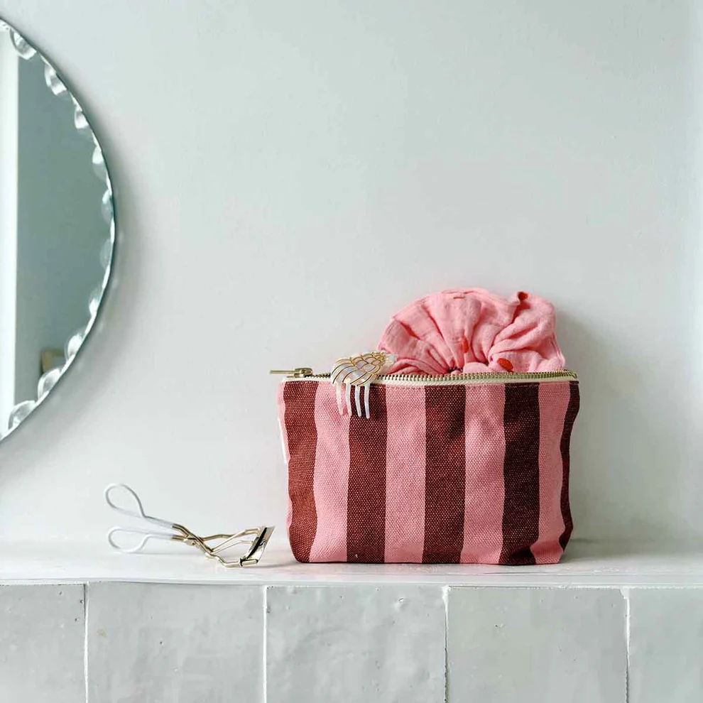 Pochette Sofia - Rayures Brick / Pink