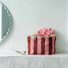 Pochette Sofia - Rayures Brick / Pink