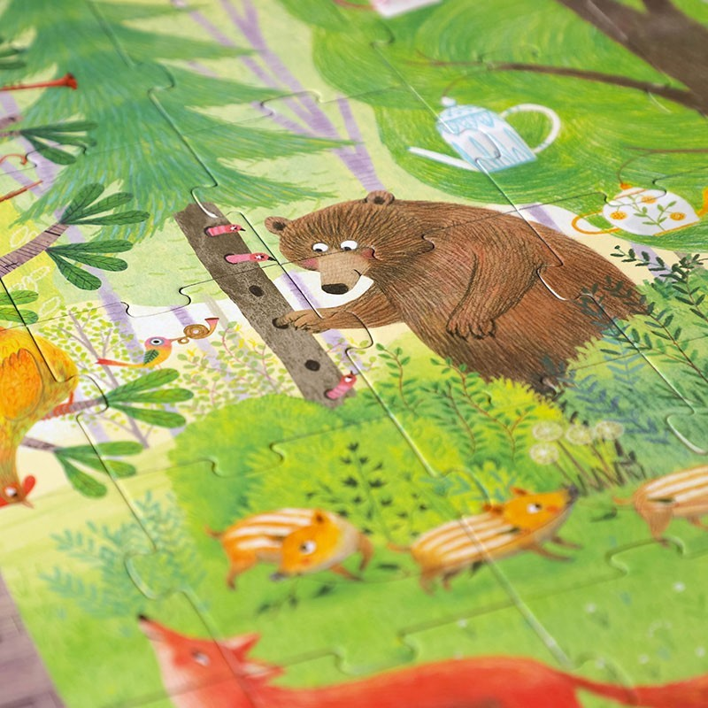 Puzzle - Night & Day in the Forest