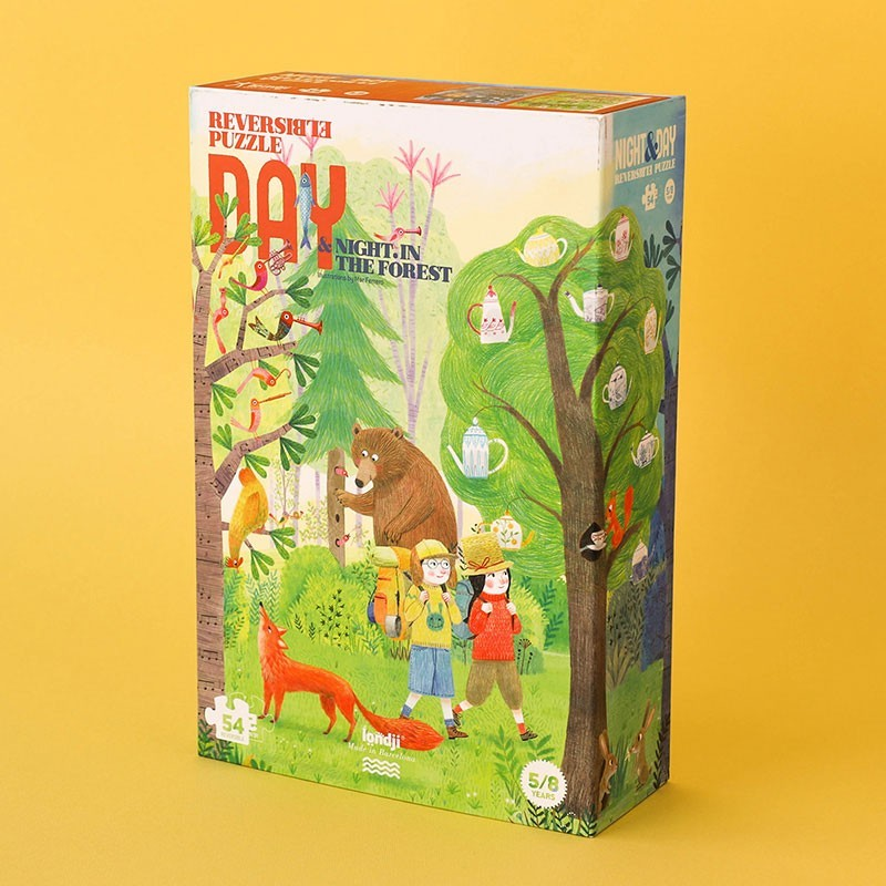 Puzzle - Night & Day in the Forest